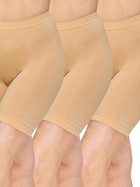 Nalwort Women's High Waisted Slip Shorts for Under Dress Medium Seamless 3 Pack